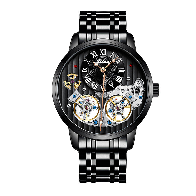 Double Tourbillon Automatic Mechanical Men's Watch (free shipping)