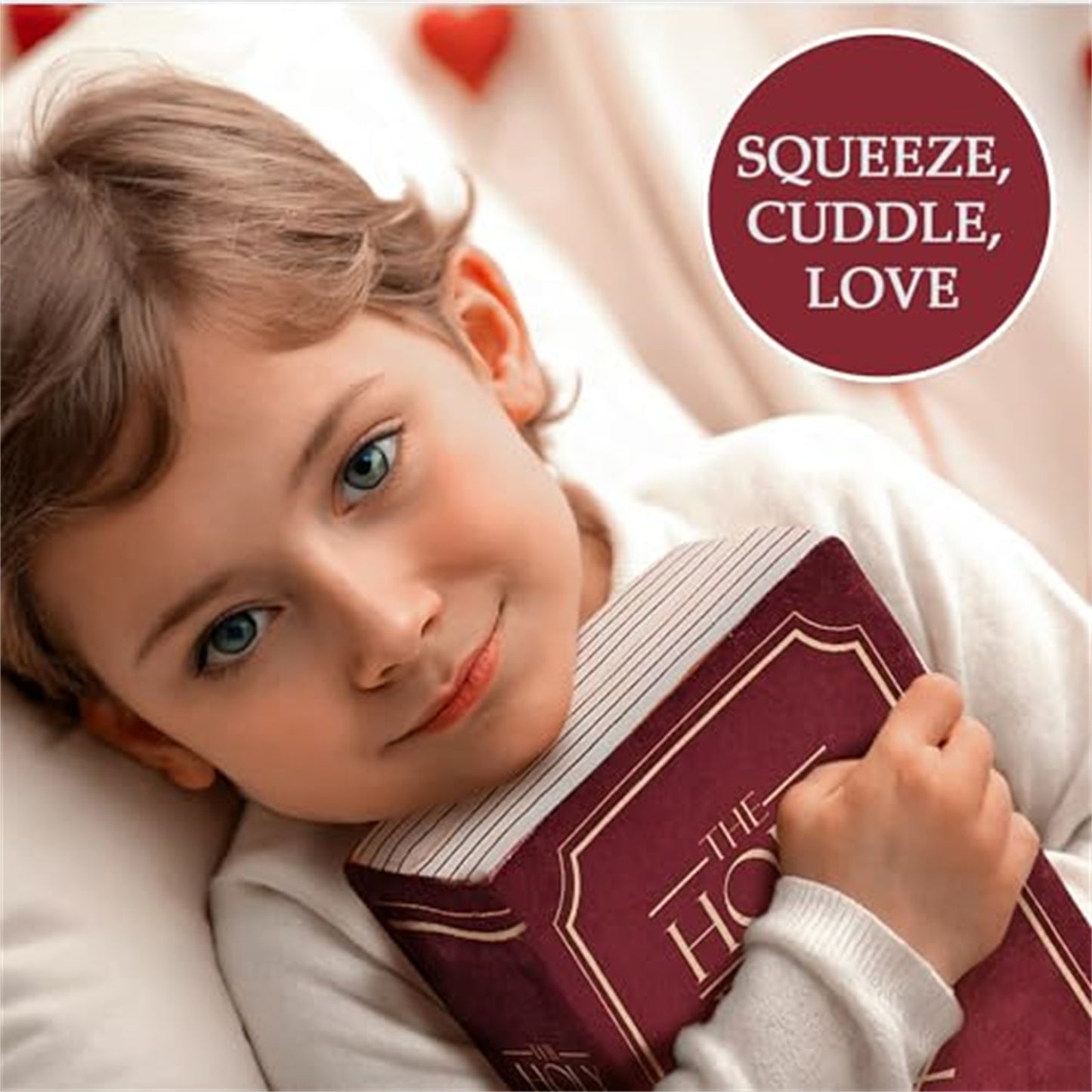 Memory Sponge Bible-Shaped Pillow - Soft Plush Toy and Christian Gift for Children