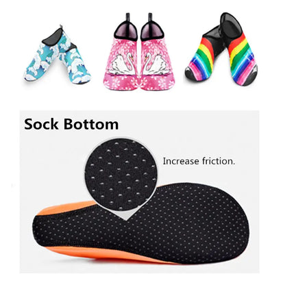 ZK50 Water Shoes Men Women Swimming Socks Printing Color Summer Aqua Beach Sneakers Seaside Sneaker Socks Slippers for Men Women