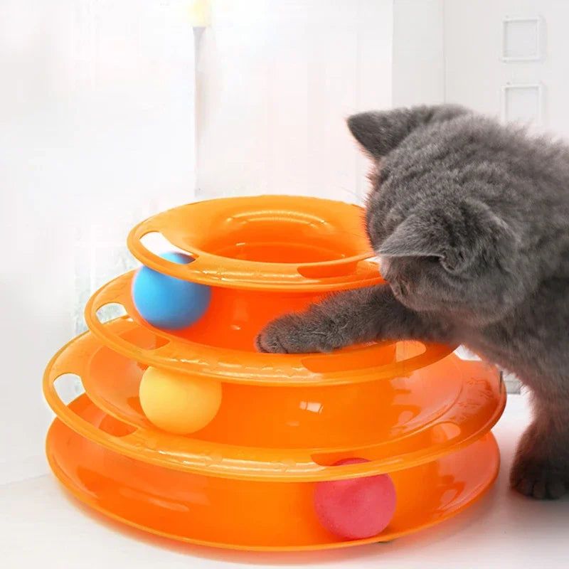 Interactive Tower Cat Toy Roller Balls (free shipping)