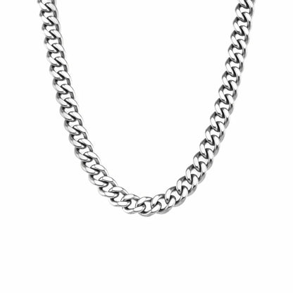 Heavy Silver Cuban Link Chain Necklace (free shipping)