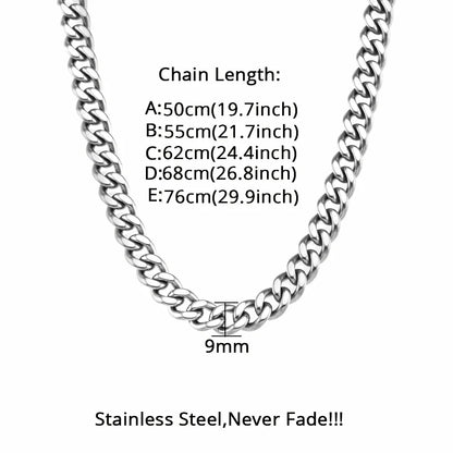 Heavy Silver Cuban Link Chain Necklace (free shipping)