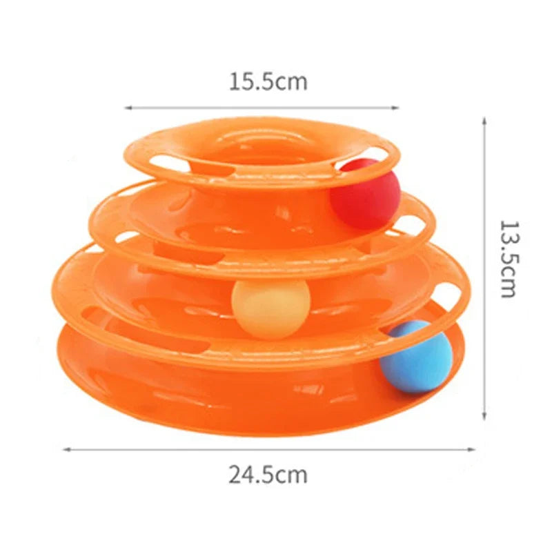 Interactive Tower Cat Toy Roller Balls (free shipping)