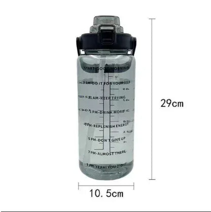 2L Motivational Water Bottle with Straw (free shipping)