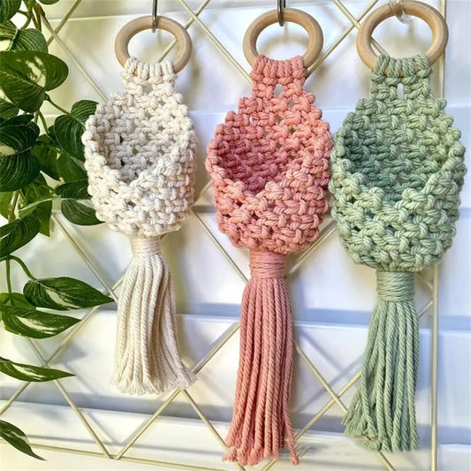 Colourful Macrame Wall Hanging Air Plant Holder