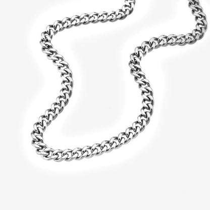 Heavy Silver Cuban Link Chain Necklace (free shipping)