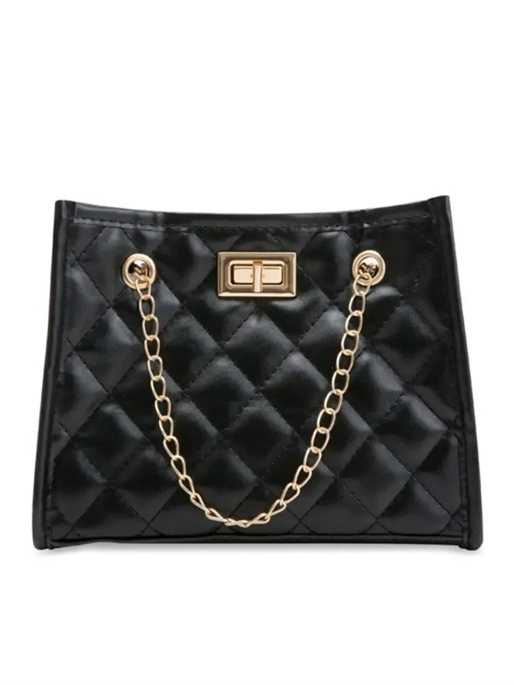 Korean Style Chain PU Leather Handbag