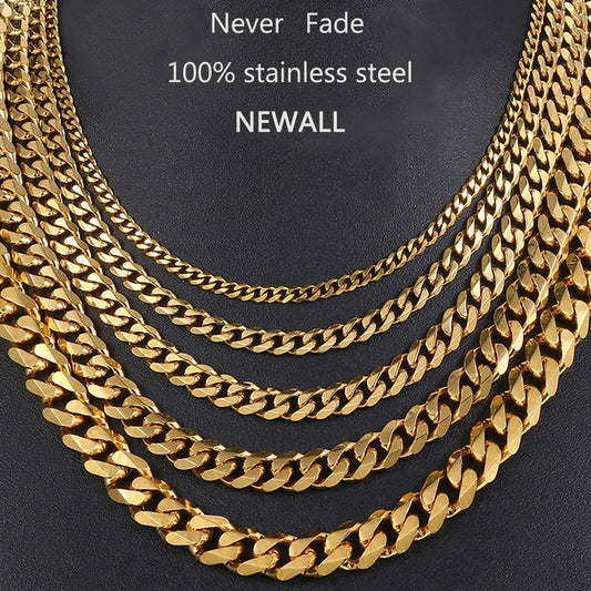 Stainless Steel Six-side Chain Necklace (free shipping)