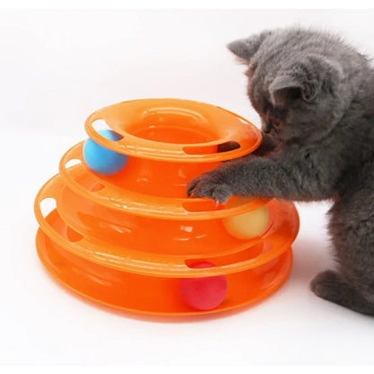 Interactive Tower Cat Toy Roller Balls (free shipping)