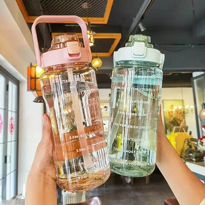 2L Motivational Water Bottle with Straw (free shipping)